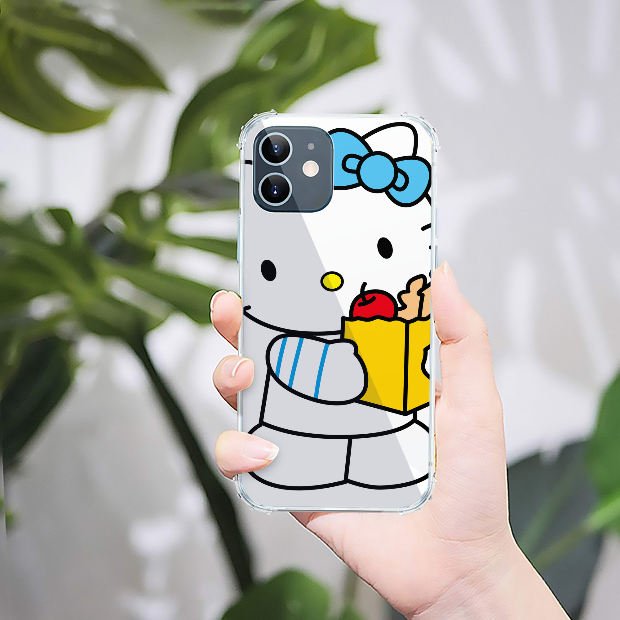 （画像用） Hello Kitty ハローキティ 【iPhone 12シリーズ対応】透明スマホケース（クリアソフトケース）